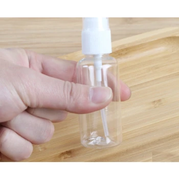 10Pcs 50Ml Portátil Pequeno de Plástico Transparente Vazio Frasco de Spray Garrafas Reutilizáveis