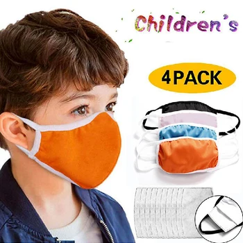 Crianças Lavável Máscara de Poeira à prova de tecido Não-Tecido Meltblown Pano de Fibra Superfina Cinco-camada de Filtro de Suspensão Ouvido Máscara de Rosto