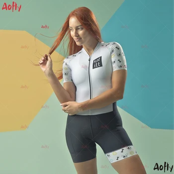 2021 Kafitt Mulheres Profissão de Ciclismo Skinsuit Conjuntos de Corpo Maillot Ropa Macacão de Kits de Verão Macaquinho Ciclismo Feminino Almofada de Gel