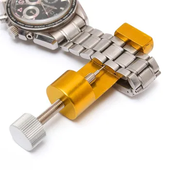 100pcs Profissionais de Reparação de relógios Ferramenta de Metal Ajustável Faixa de Relógio de Pulseira Bracelete Link Removedor de Pinos Ferramenta de Reparo Kit de Venda Quente