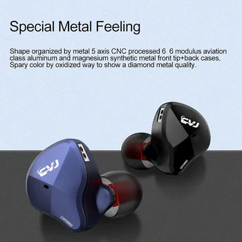 JABS CVJ CSN 12 Unidades Híbridas de Metal Feling em Fones de Ouvido hi-fi de Música de Fones de ouvido do Monitor de Fones de ouvido Fones de ouvido Sport