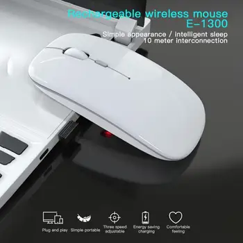 Mouse Bluetooth sem Fio Gaming Mouse Recarregável Mouse USB Mouse Óptico Com Luz LED Para PC Laptop Notebook Computador