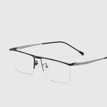 YIMARUILI de negócios de meia-óculos de armação dos homens ultraleve moda miopia óculos de armação óptico de óculos de grau P8827