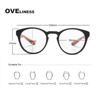 2020 Retro dos homens óculos Redondos olhos óculos de armação homens Óptica Miopia Prescrição Limpar óculos Masculino completo TR90 o óculos de quadros