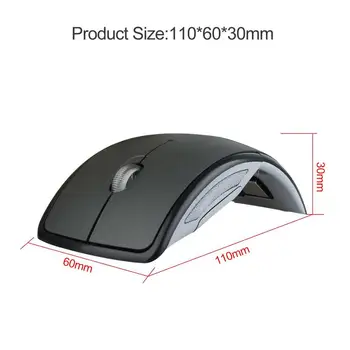 Dobrável 2.4 GHz Mouse USB sem Fio de 1600 DPI Bateria AAA Design do Arc Mouse Portátil Para Laptop Macbook Ergonomia Mouses Ópticos