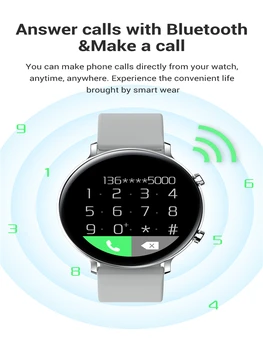 Smartwatch de Chamada Bluetooth Smart Watch Mulheres Impermeável Inteligente Relógios Monitor de freqüência Cardíaca Por Xiao Mi Android Hua Wei Honra Ios
