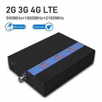 Lintratek Poderoso 80dB Reforço de Sinal Tri-Band GSM DCS UMTS 900Mhz 1800Mhz 2100mhz 2G 3G 4G Móvel Repetidor Amplificador de Sinal .