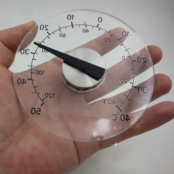 Vidro Degola Tipo Circular Transparente Interior/ Exterior Janela Termômetro de Temperatura da Estação Meteorológica Ferramenta de -40 a 50 ° c