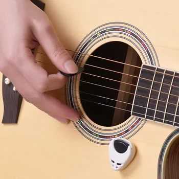 Guitarra Kit de Acessórios com 15pcs de Silicone Guitarra Dedo Protetores + 10pcs Palhetas para Violão Iniciantes
