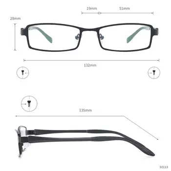 Metal Cheio De Aro Retangular Pequeno Óculos Homens Super Leve E Flexível, Óculos, Armações Para Lentes De Prescrição Miopia Leitura