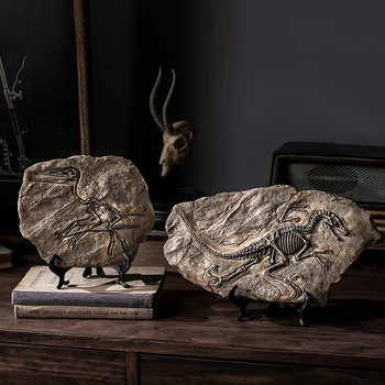 Resina De Dinossauros Fósseis Figuras De Mesa, Decoração Acessórios Crânio De Dinossauro Escultura Sala De Enfeite Decoração De Casa