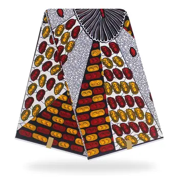 Africana vestidos de cera de tecido verdadeiro macio algodão de 6 metros/pcs garantia real, cera para patchwork de costura vestidos de tecido