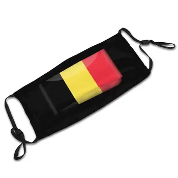 Bélgica Anti-Pó Rosto Com Uma Máscara Lavável Filtro Reutilizável Aline Chuveiro Da Parte Superior Da Bandeira Bandeiras País Do Mundo Países Europa Ásia África