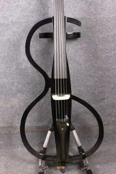 Yinfente 5 cordas Elétrico Violoncelo 4/4 Preto Violoncelo madeira maciça Doce Som saco de Arco, violoncelo electrico