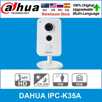 Dahua Original IPC-K35A 3MP Série K de Rede PoE Câmera de INFRAVERMELHO a Distância 10m da Nuvem de Suporte slot para cartão Micro SD de Alarme in/out Poe Câmara