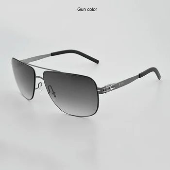 2018 nova TAG da Marca na Alemanha metal de Aço Inoxidável óculos de sol dos Homens Praça Miopia Ultra-light slim moda retro óculos de sol de Condução