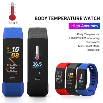 2020 Novas Temperatura de Banda Inteligente Pressão Arterial Relógio de fitness tracker fitness pulseira de relógio do esporte bracelete Para o aluno