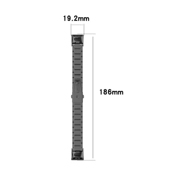 Preto Forte Inoxidável Bracelete para o Huawei de Banda 3 Banda 3 Pro/ Banda 4 Pro Correia Faixas de Relógio de Aço Tiras de Homem de Negócios Novo de Luxo