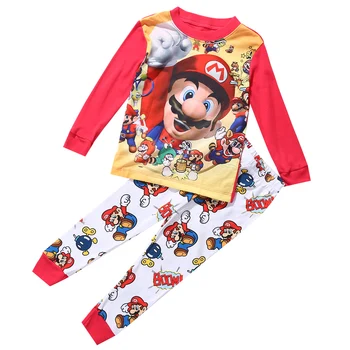 Dos desenhos animados de Crianças Meninos da Criança Super Mario Pijamas de Pijamas, Pijamas Conjuntos de Roupas de Bebê 1-7Y