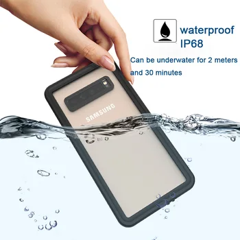 Armadura IP68 Waterproof Case Para Samsung S10 5G Case Capa para Samsung Galaxy S10 Plus caso de telefone Transparente IP6 à prova de poeira Fundas