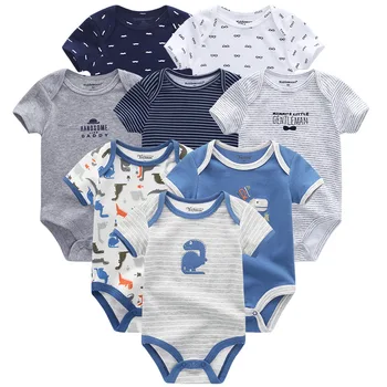 Unissex, roupas de bebê 8pcs recém-nascido de meninos meninas bodysuit roupas roupas de bebe de algodão bebê macacões de manga curta, roupas de bebê