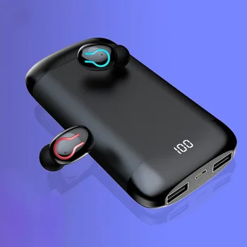 Q66 TWS sem Fio Bluetooth Mini Fone de ouvido Música de som hi-fi de Esportes Telemóvel HD Chamada de In-ear Fone de ouvido Com Micphone Caixa de Carregamento
