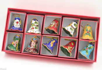 Colecionáveis 10pcs Chinês Artesanal Cloisonne/Esmalte Bell Ornamento Encantos Decoração