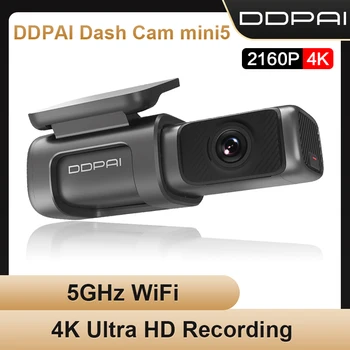 Origina DDPAI Traço Cam Mini5 UHD DVR de Carro Android Câmera 4K Construir wi-Fi GPS 24H Estacionamento 2160P Auto Drive de Vídeo do Veículo Recroder