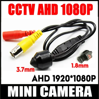 HD Metal Bala 1080P 1920*1080 Vigilância AHD Mini CCTV Câmera de 2.0 MP de 3,7 mm/1.8 mm Lente de 2.0 MP com Fios de Cores Super pequena Câmera