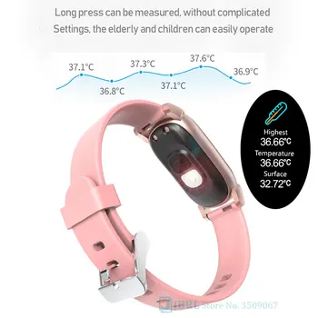 Temperatura Inteligente Banda Mulheres Homens Smartband de Fitness Tracker Inteligente Pulseira Para Android IOS Pulseira Impermeável Inteligente pulseira