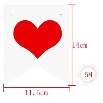 50pcs eu Amo Você o Papel de faixa Bandeira Pennant Faixa de Propor Casamento festa de Casamento Feliz Dia dos Namorados Decoração Amante de Suprimentos
