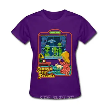 Engraçado Jenny Novos Amigos T-shirt Histórias de Ninar Alienígena mulheres Roupas T-shirt Tops Tshirt