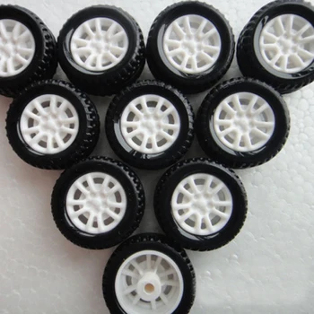 10PCS/Lot Modelo RC 20mm*8mm*1,9 mm Mini Rodas Oco Pneus para DIY Brinquedos Acessórios de Borracha de Pneus