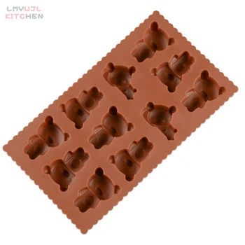 11 Buraco Urso Bonito Chocolate do Molde de Duas Formas de Urso-Doce em forma de Geléia Molde de Silicone DIY Decoração do Bolo de Ferramentas de Cozimento Acessórios