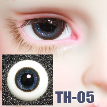 Bjd Boneca olhos brilhando de Olho preto aluno feitos à mão de vidro de segurança olhos para 1/3 1/4 1/6 BJD SD DD MSD boneca de olhos de boneca acessórios TH-05