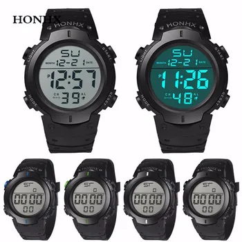 HONHX 2018 Superior a Marca de Moda de Homens Relógios LED Machos de Luxo Casual Relógio Homens esporte Impermeável Relógio digital relógio masculino saat