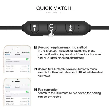 XT11 Magnético sem Fio bluetooth Fone de ouvido música de fone de ouvido de Telefone Decote esporte Fones de ouvido Fone de ouvido Com Microfone Para Xiaomi Telefone
