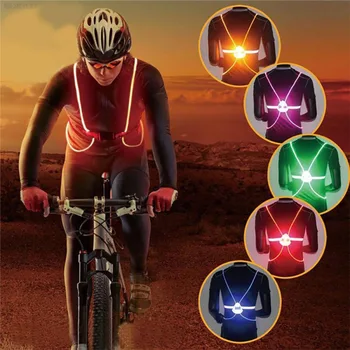 Alta Visibilidade Colete reflector Flash de LED de Condução Noite de Condução de Bicicleta em Execução Luz ao ar livre Até de Bicicleta de Segurança Colete reflector