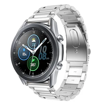 Alça Para Samsung Galaxy Watch 3 Bandas de Metal Pulseira para Samsung Galaxy Watch 3 45mm 41mm Pulseira de Aço Inoxidável Pulseira de