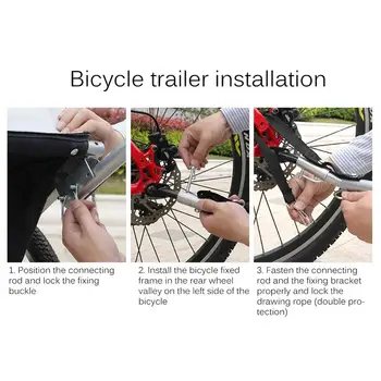 Bike Trailer De Aço Vinculador De Bicicleta Trailer Clássico De Reboque Modelo Baby Pet Acoplador De Engate Vinculador De Fácil Instalação Universal