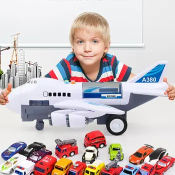 2020 Música História de Simulação em Pista de Inércia Brinquedo infantil Aeronave de Tamanho Grande Avião de Passageiros de Crianças de Passageiros, carros de Brinquedo, Dom Gratuito de Mapa de