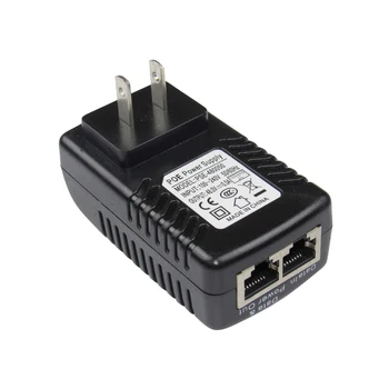 Injector POE DC48V 0,5 A Ethernet Fonte de Alimentação Adaptador POE 15,4 W,POE pin4/5(+),7/8(-)Compatível EEE802.3af para a câmera do IP do Telefone