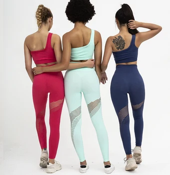Mulheres Yoga Conjuntos de Fitness para Sportwear Sexy Superior de Desporto de Sutiã de Malha sem costura, Leggings Ginásio Desgaste Execução Roupas de Treino, Vestuário,ZF356