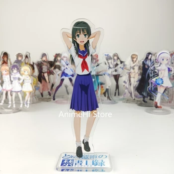 Anime Um Certo Scientific Railgun Misaka Mikoto figura de Um Certo Mágico Índice de acrílico bonecas figura de brinquedo 15cm Para o Presente