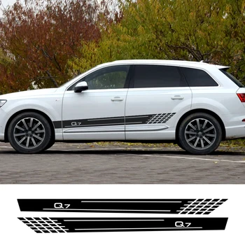 2pcs Para Audi Q7 Adesivos de carros Película de Vinil Auto Longo do Lado do Elegante Adesivos de Decoração de Ajuste Estilo DIY Automóveis, Acessórios para carros