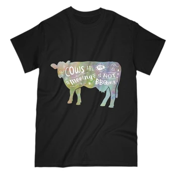 As Vacas São Para Mugindo Não Bbqing Engraçado Vegetariano Idéia Do Presente Mens T-Shirt Nova Moda De T-Shirt