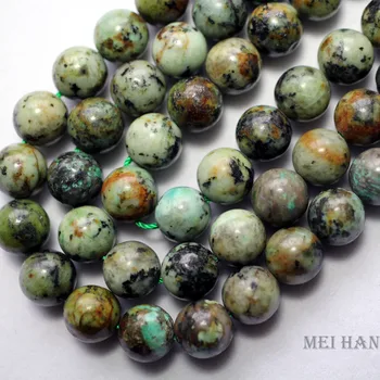 Meihan Africano naturais turquoisee 8-10mm solta gem esferas de pedra para fazer jóias de design de moda de pedra