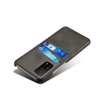 Negócios de Couro Super Fina com Slots de Cartão de Caso para Xiaomi Poco X3 NFC F2 Pro Nota 10T Redmi 9C 9A 9S 8A 8T Cc9 K30 Tampa do Telefone