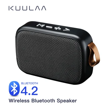 KUULAA alto-Falante sem Fio Mini de Bluetooth alto-Falante Portátil de Som 3D Estéreo de Música Surround de alto-Falante ao ar livre FM Apoio TF do Altofalante