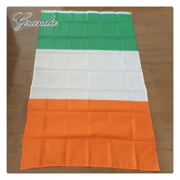 Irlanda Bandeira 90x150cm de Poliéster Verde Branco Laranja 3 Cores Impressas Bronze Ilhós Decorativo Home Irlandês Bandeira Nacional e a Bandeira